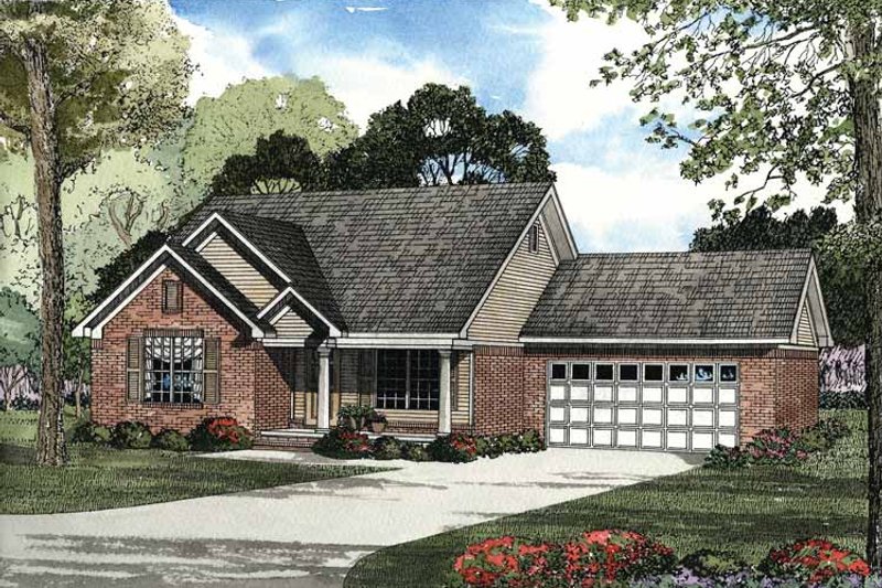 Architectural House Design - Traditional Exterior - Front Elevation Plan #17-2888