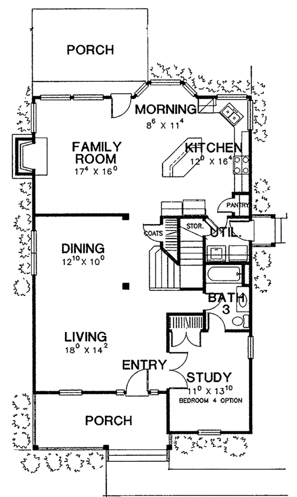 Architectural House Design - Country Floor Plan - Main Floor Plan #472-176