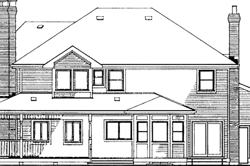 Home Plan - Exterior - Rear Elevation for Victorian House Plan #47-773 - 4 bed, 2.5 bath