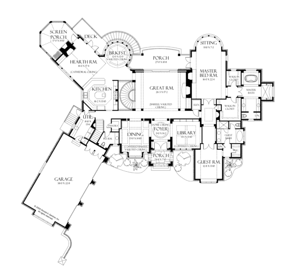 Home Plan - European Floor Plan - Main Floor Plan #929-895