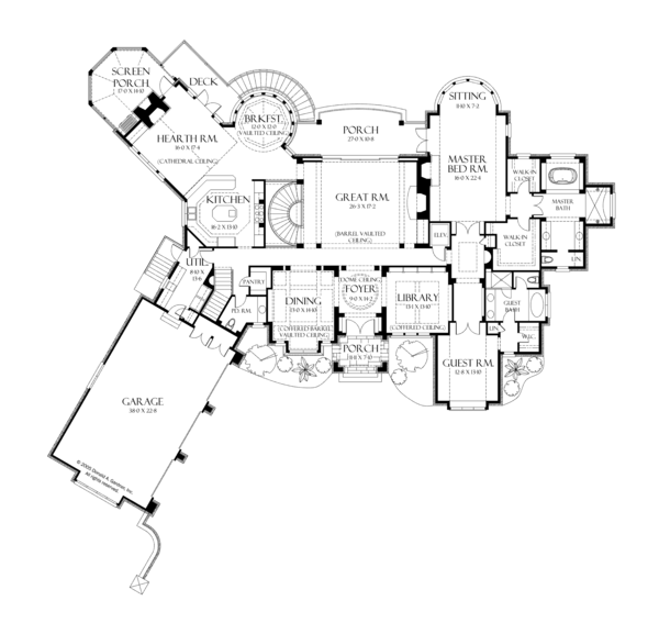 Dream House Plan - European Floor Plan - Main Floor Plan #929-895