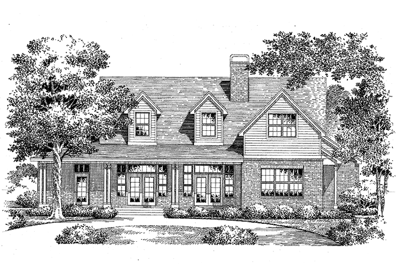 Home Plan - Exterior - Front Elevation 3 for Country House Plan #999-114 - 3 bed, 3 bath