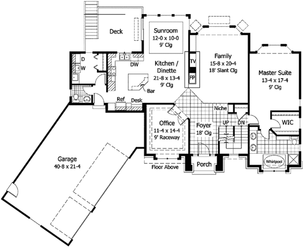 Dream House Plan - Country Floor Plan - Main Floor Plan #51-837