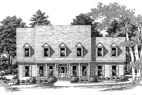 Exterior - Front Elevation 3 for Country House Plan #927-251 - 3 bed, 2.5 bath