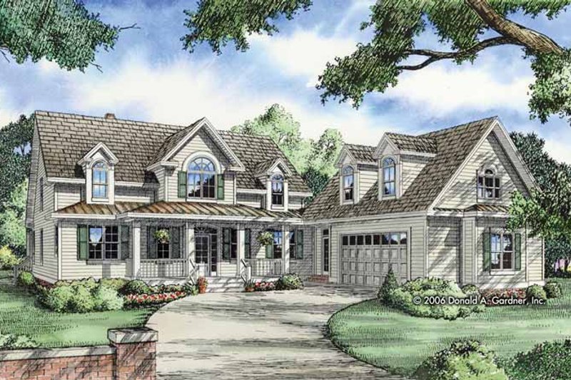 House Blueprint - Country Exterior - Front Elevation Plan #929-808