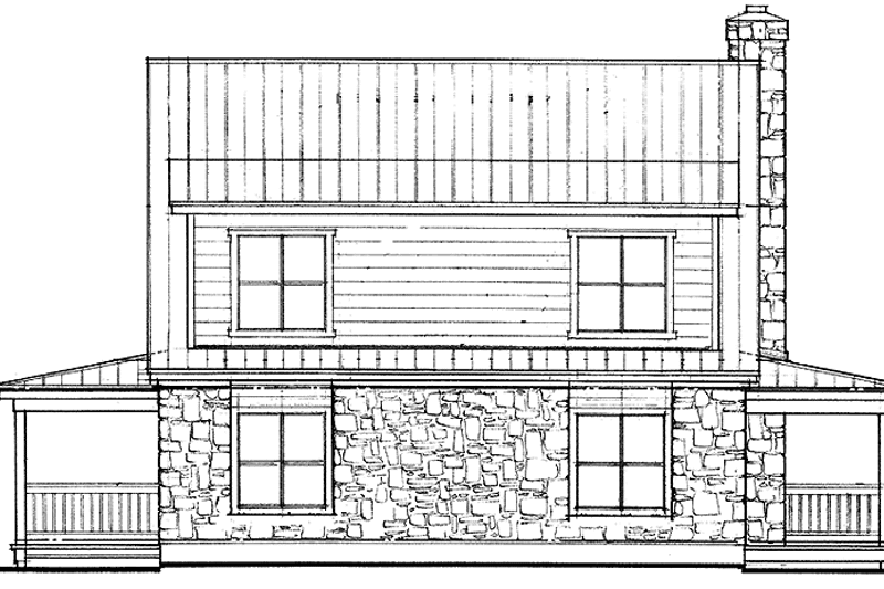 Dream House Plan - Exterior - Rear Elevation for Country House Plan #140-173 - 3 bed, 2 bath
