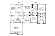 Traditional Style House Plan - 4 Beds 3 Baths 2976 Sq/Ft Plan #929-503 