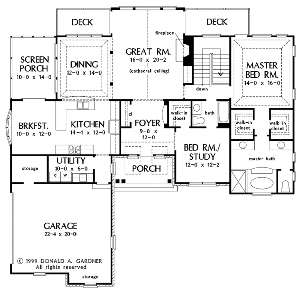 Dream House Plan - Traditional Floor Plan - Main Floor Plan #929-503