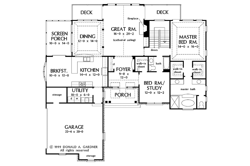 Home Plan - Floor Plan - Main Floor for Traditional House Plan #929-503 - 4 bed, 3 bath
