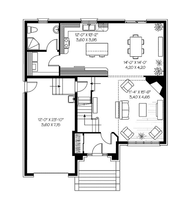 House Plan Design - European Floor Plan - Main Floor Plan #23-2440