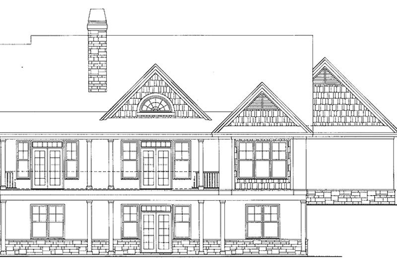 Home Plan - Exterior - Rear Elevation 1 for Craftsman House Plan #929-562 - 3 bed, 2.5 bath