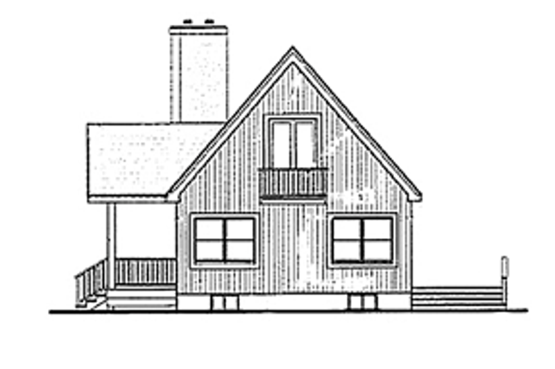 Architectural House Design - Exterior - Rear Elevation for Cabin House Plan #314-285 - 3 bed, 3 bath