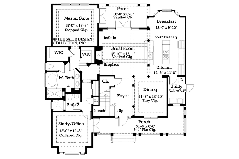 House Blueprint - Floor Plan - Main Floor for Victorian House Plan #930-181 - 3 bed, 3 bath