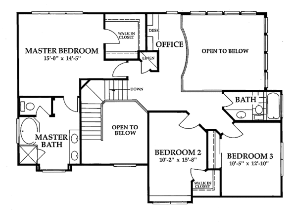 House Plan Design - Traditional Floor Plan - Upper Floor Plan #942-3
