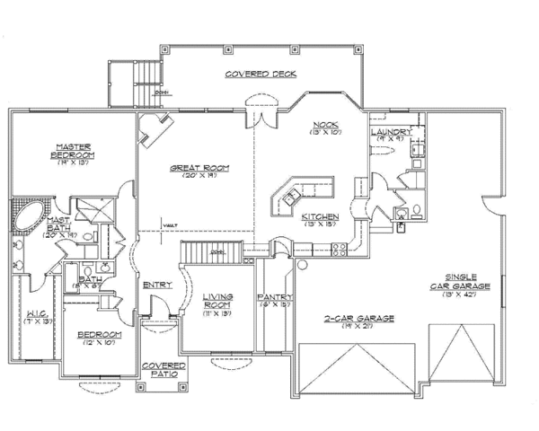 Home Plan - Traditional Floor Plan - Main Floor Plan #945-119