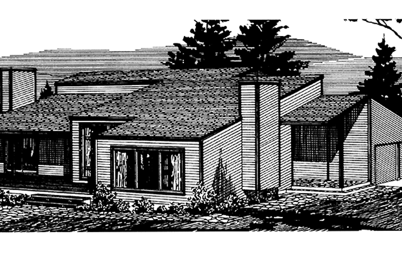 Dream House Plan - Prairie Exterior - Front Elevation Plan #320-1304