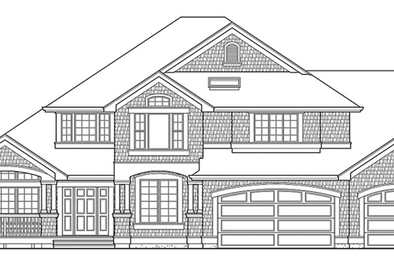 Home Plan - Exterior - Front Elevation 4 for Craftsman House Plan #132-412 - 4 bed, 2.5 bath
