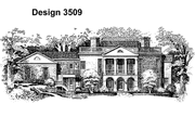Classical Style House Plan - 4 Beds 2 Baths 4868 Sq/Ft Plan #72-976 Exterior 