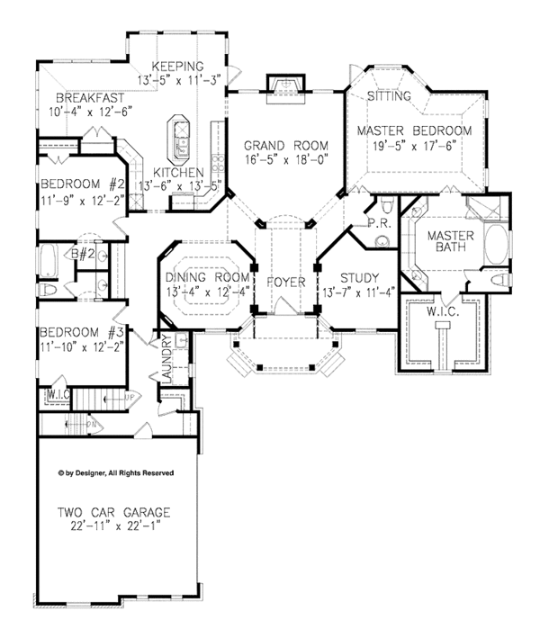 Dream House Plan - Traditional Floor Plan - Main Floor Plan #54-356