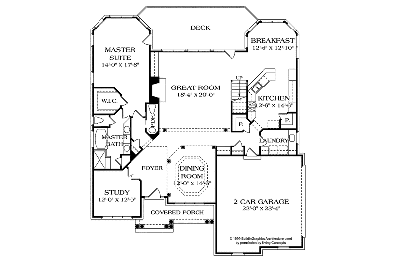 Dream House Plan - Floor Plan - Main Floor for Traditional House Plan #453-304 - 4 bed, 3.5 bath