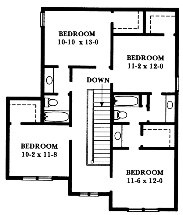 Architectural House Design - Craftsman Floor Plan - Upper Floor Plan #1047-37