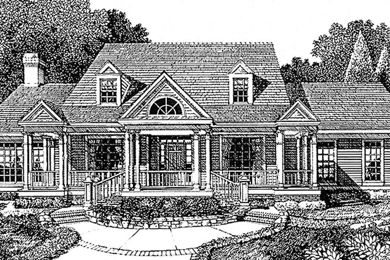 Home Plan - Country Exterior - Front Elevation Plan #985-7
