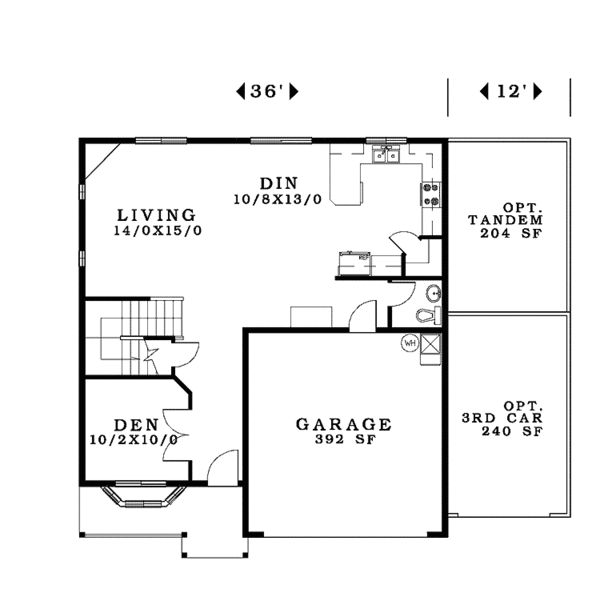 Home Plan - Craftsman Floor Plan - Main Floor Plan #943-34