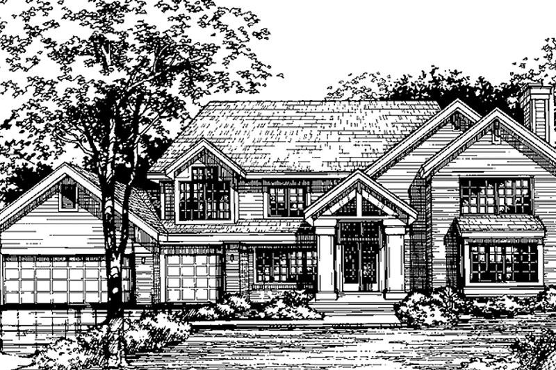 Home Plan - Prairie Exterior - Front Elevation Plan #320-1075
