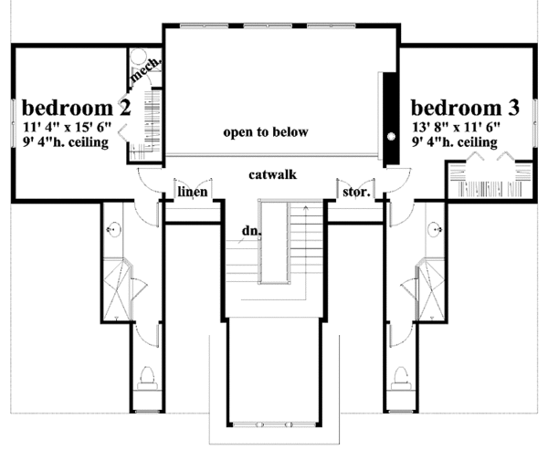 House Plan Design - Country Floor Plan - Upper Floor Plan #930-147