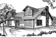 Contemporary Style House Plan - 3 Beds 1.5 Baths 1376 Sq/Ft Plan #60-751 