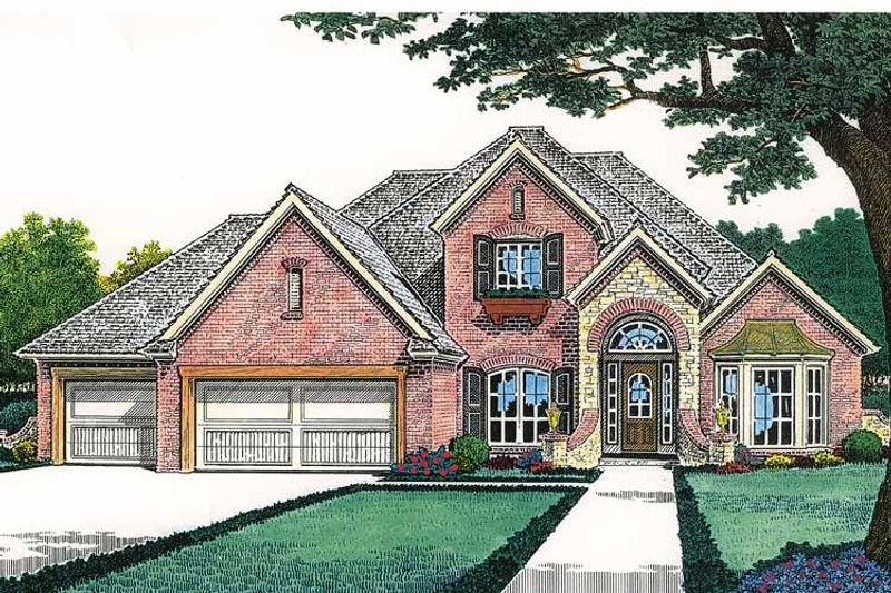 Dream House Plan - Exterior - Front Elevation 3 for Country House Plan #310-1196 - 4 bed, 3.5 bath