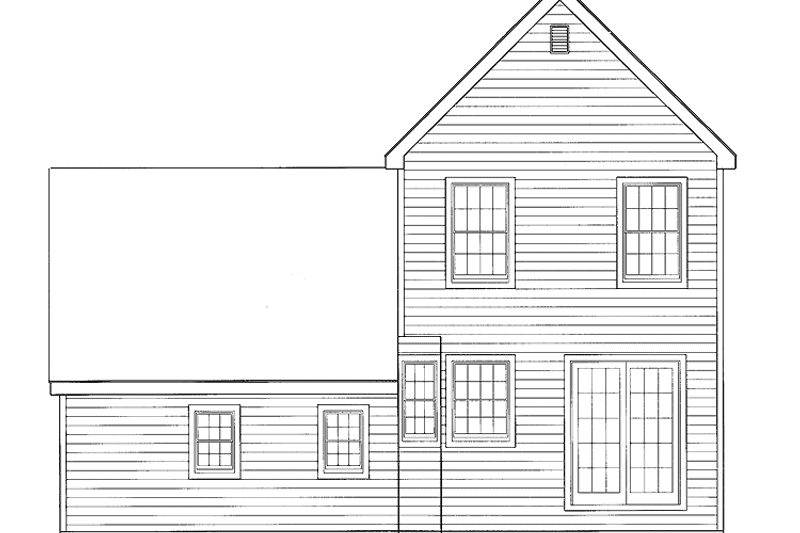 Architectural House Design - Exterior - Rear Elevation for Country House Plan #314-183 - 3 bed, 2.5 bath