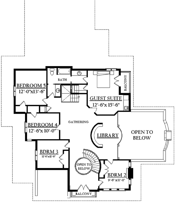 Architectural House Design - Victorian Floor Plan - Upper Floor Plan #937-24
