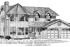 Architectural House Design - Exterior - Front Elevation for Country House Plan #47-797 - 3 bed, 2 bath