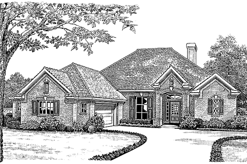 Dream House Plan - Ranch Exterior - Front Elevation Plan #310-1136
