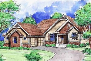 Home Plan - Exterior - Front Elevation for European House Plan #320-1479 - 2 bed, 2 bath