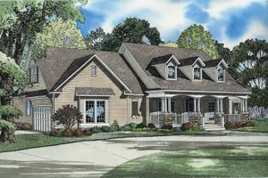 Country Exterior - Front Elevation Plan #17-2801