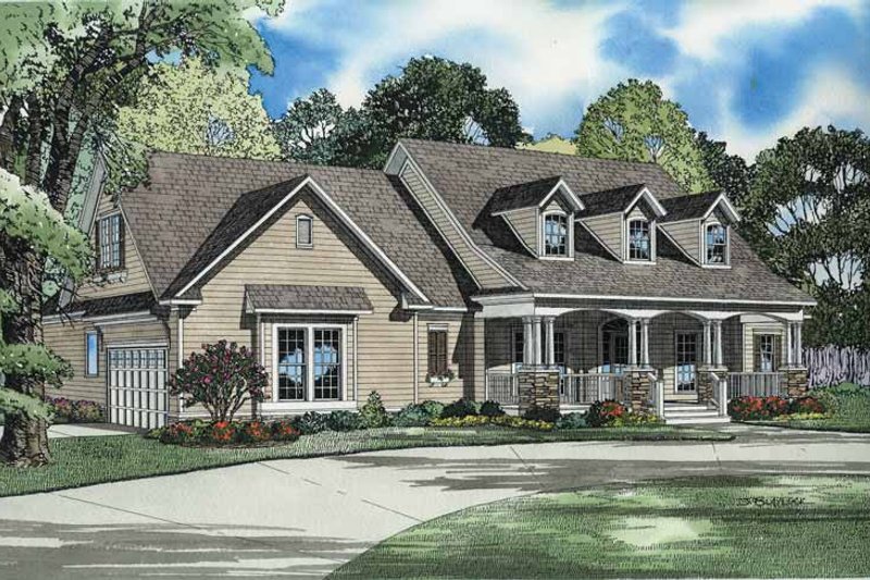 Architectural House Design - Country Exterior - Front Elevation Plan #17-2801