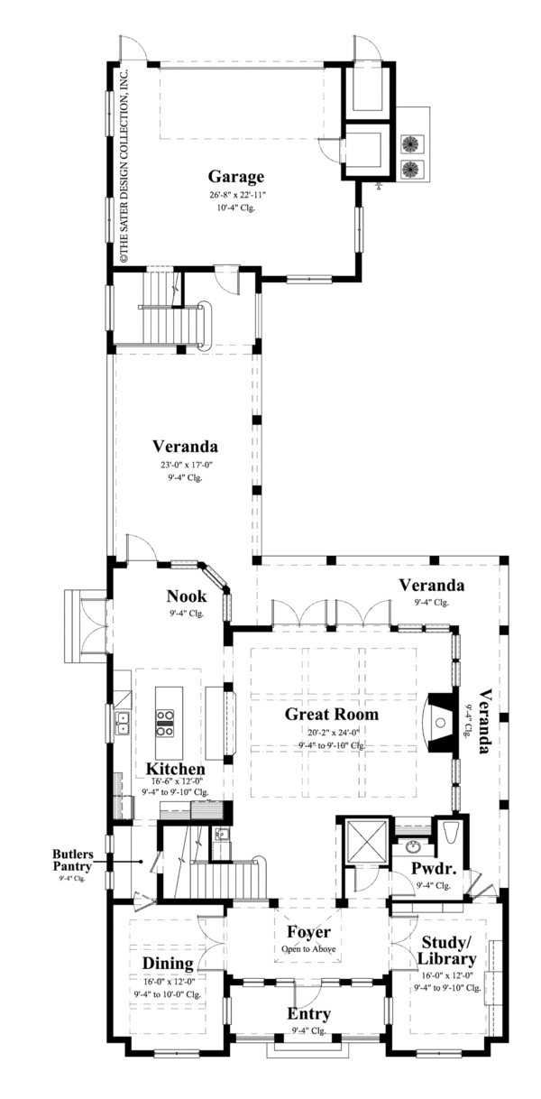Traditional Floor Plan - Main Floor Plan #930-441