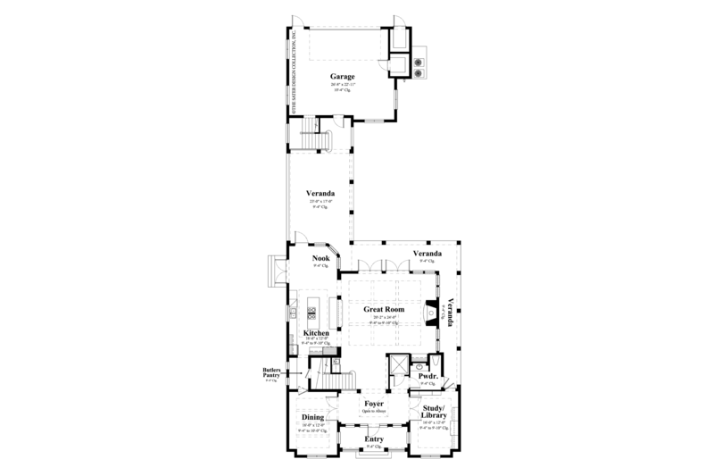 Architectural House Design - Floor Plan - Main Floor for Traditional House Plan #930-441 - 3 bed, 3.5 bath