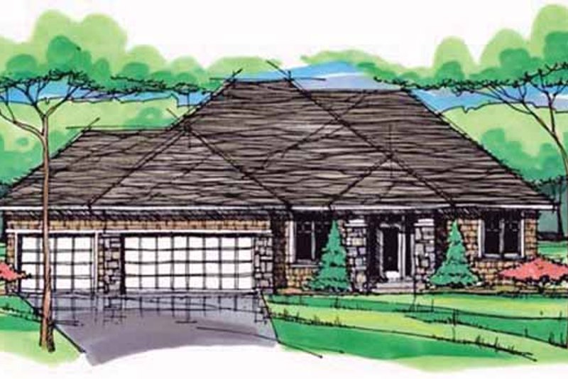 Home Plan - Prairie Exterior - Front Elevation Plan #51-1043