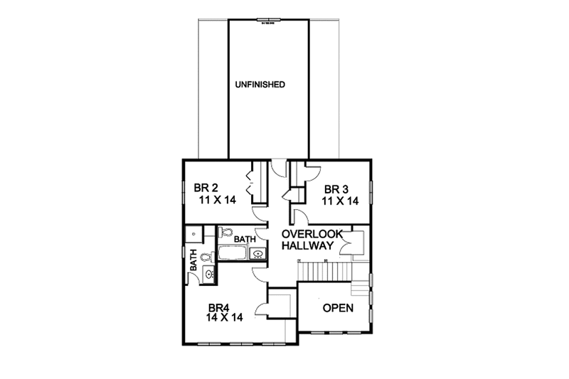 Dream House Plan - Floor Plan - Upper Floor for Country House Plan #939-11 - 4 bed, 3.5 bath