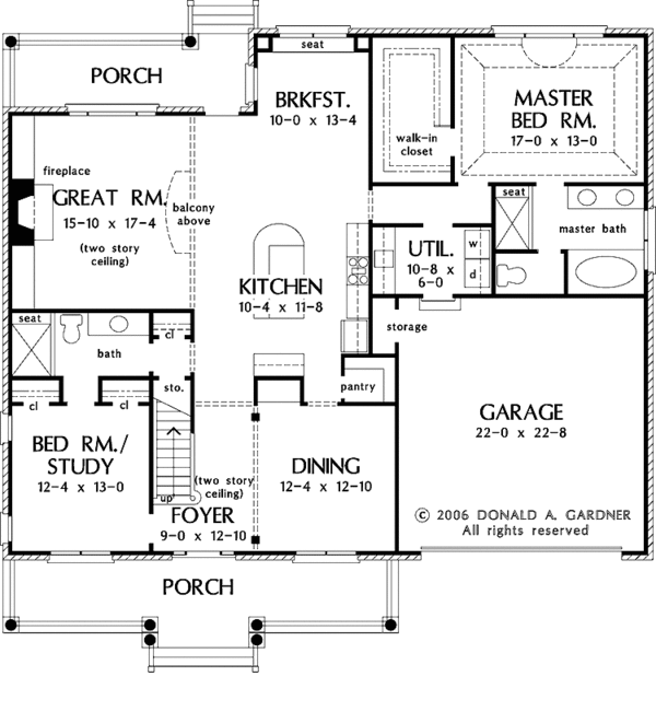 Traditional Floor Plan - Main Floor Plan #929-794
