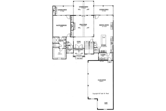 Floor Plan - Main Floor for Country House Plan #437-80 - 4 bed, 3.5 bath