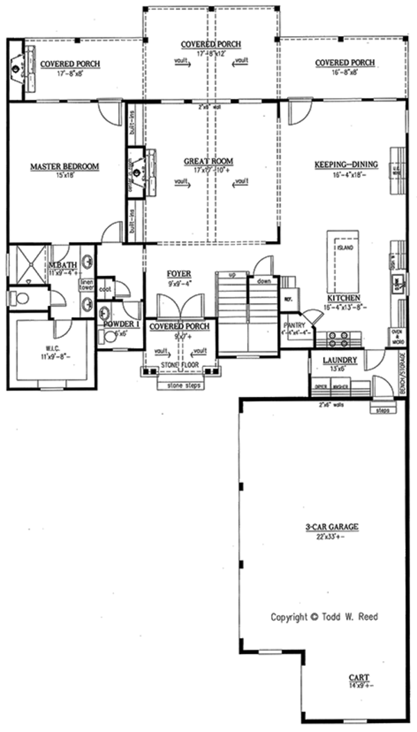 Architectural House Design - Country Floor Plan - Main Floor Plan #437-80