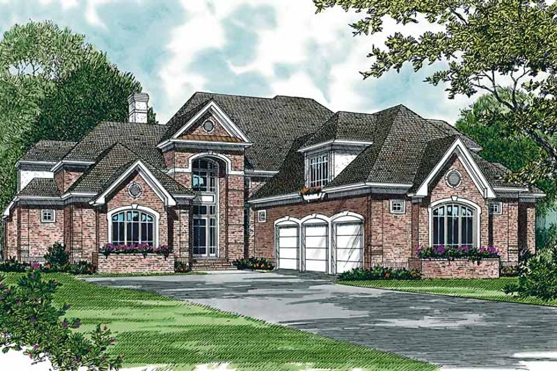 Architectural House Design - Traditional Exterior - Front Elevation Plan #453-357