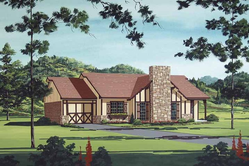 Home Plan - European Exterior - Front Elevation Plan #45-398