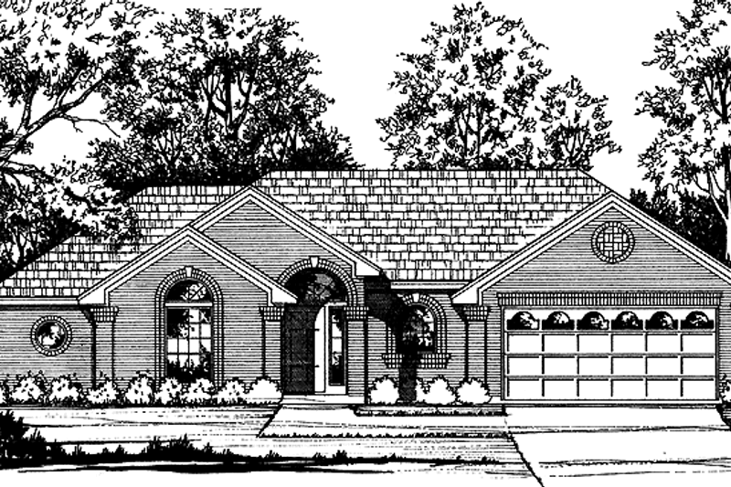 Dream House Plan - Ranch Exterior - Front Elevation Plan #40-440