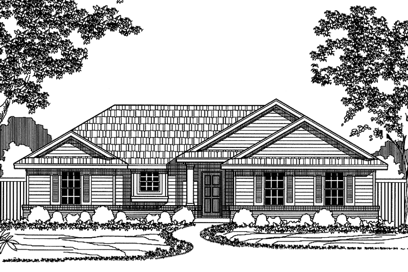 Home Plan - Exterior - Front Elevation 3 for Ranch House Plan #946-12 - 2 bed, 2 bath
