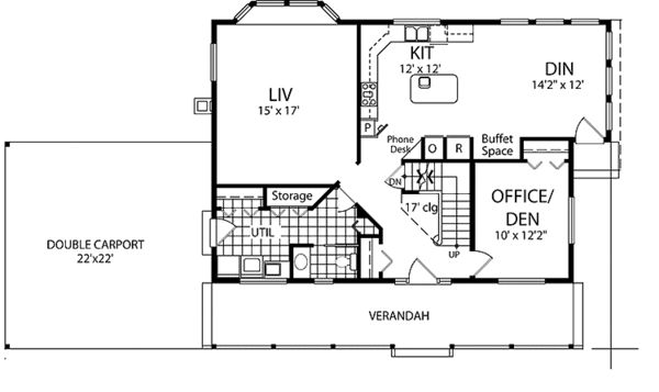 Home Plan - Country Floor Plan - Main Floor Plan #118-153